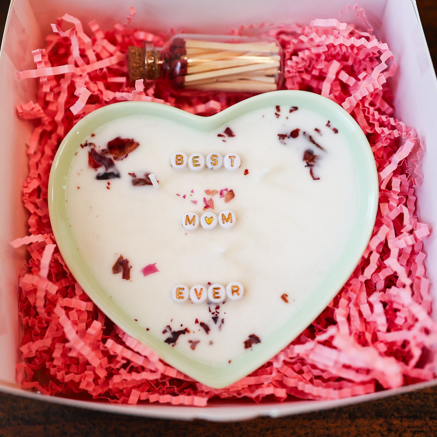 Best Mom Ever – Heart Candle Gift Box