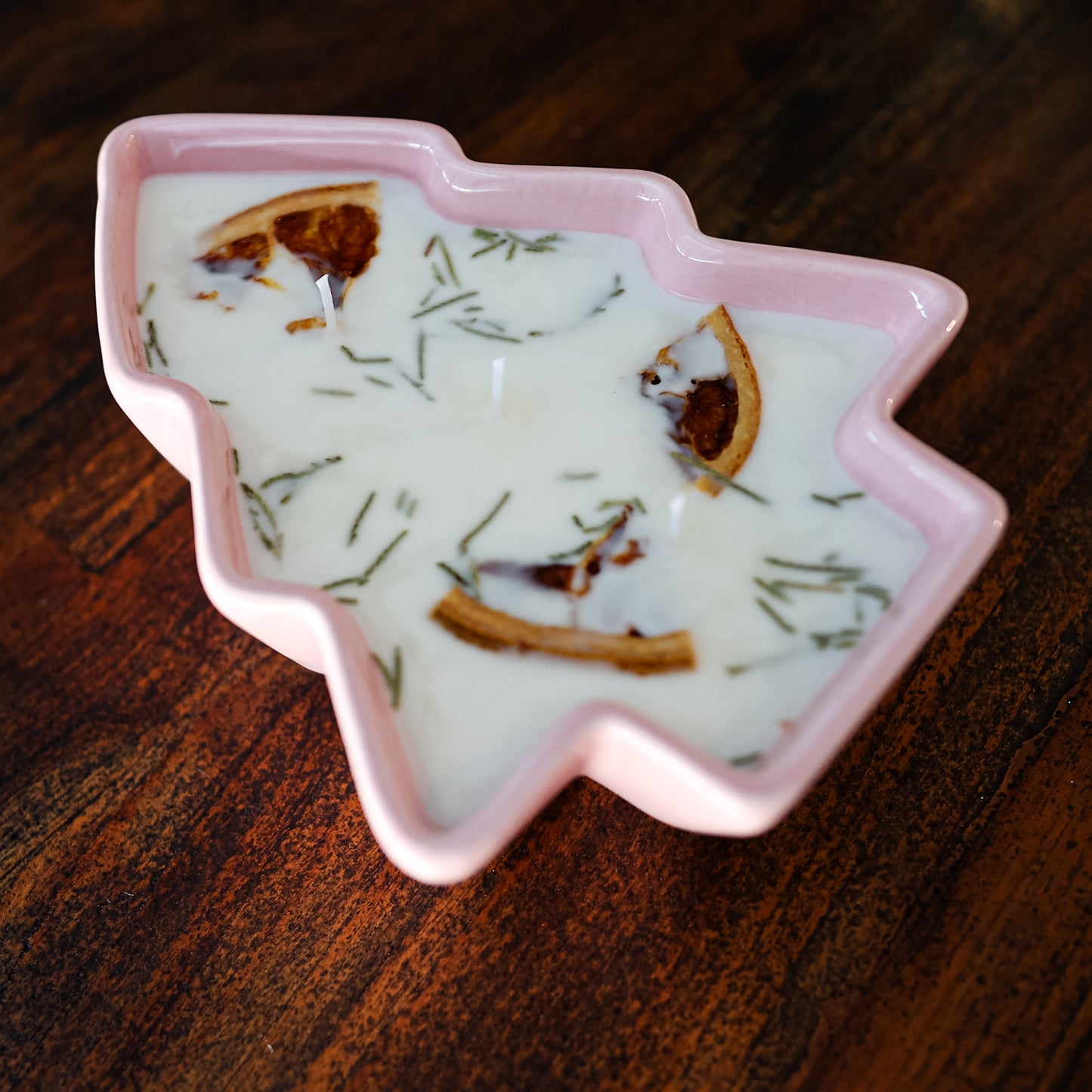 Pink Christmas Tree Candle