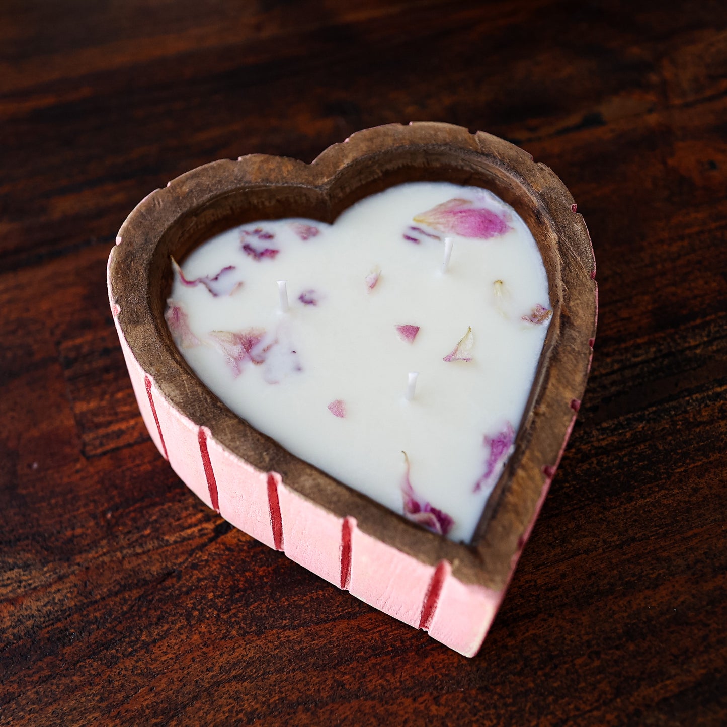 Rustic Heart Doughbowl Candle