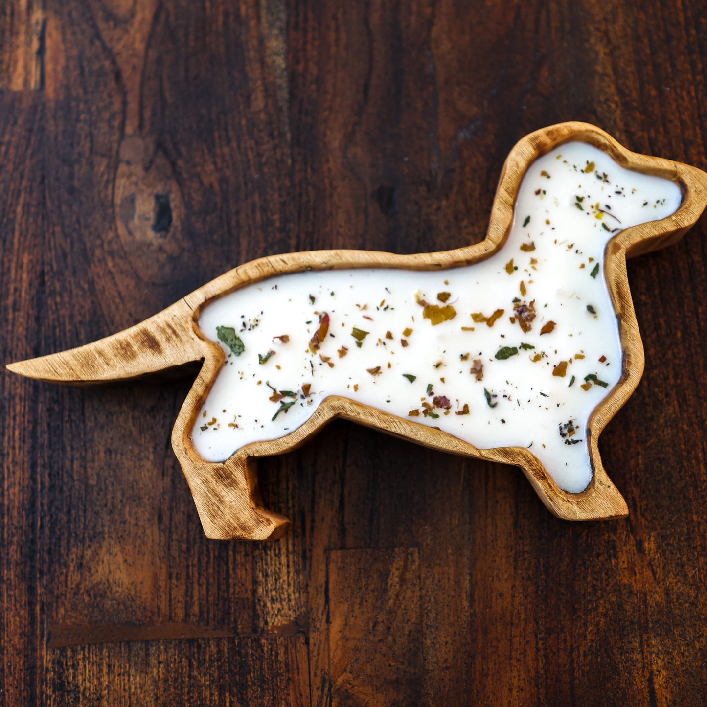 Dachshund Doughbowl Candle