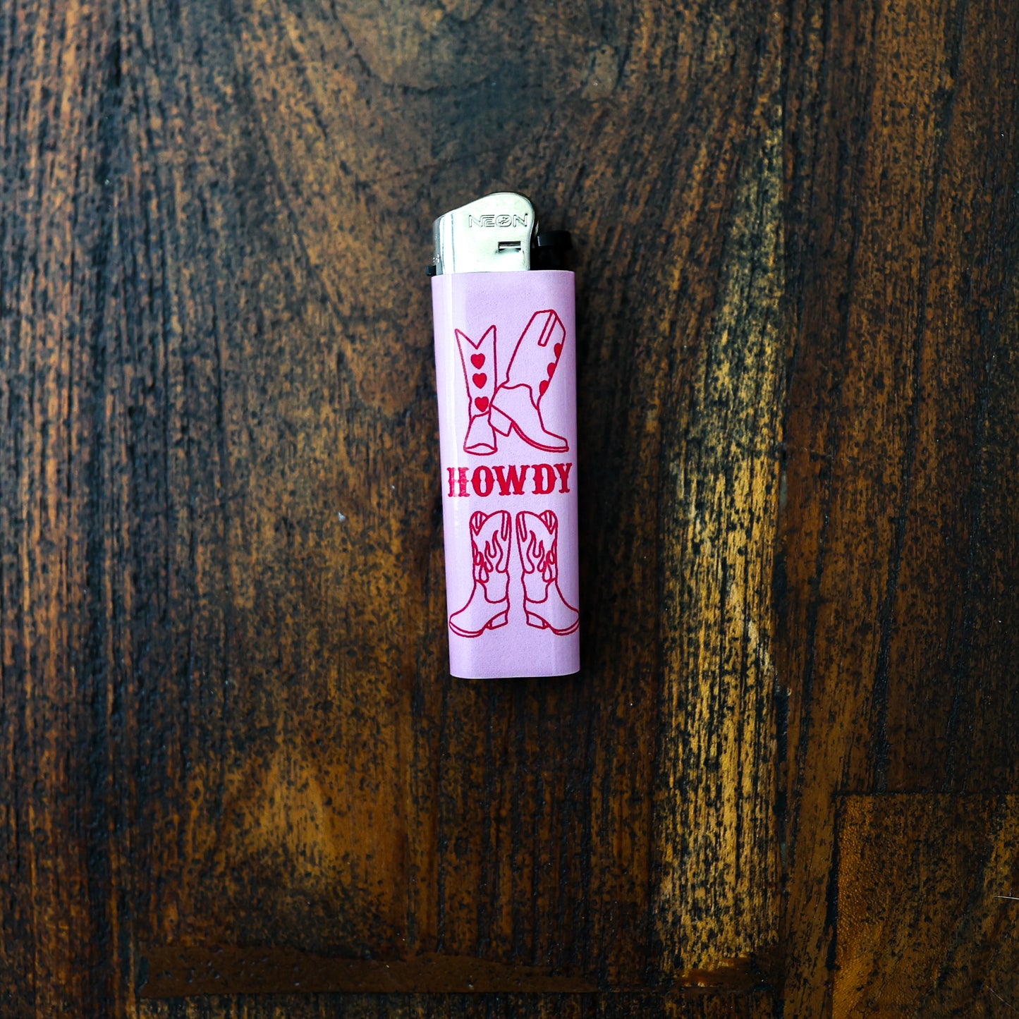 Howdy Cowboy Boots Pink Lighter