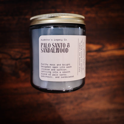Palo Santo & Sandalwood Wood Wick Candle