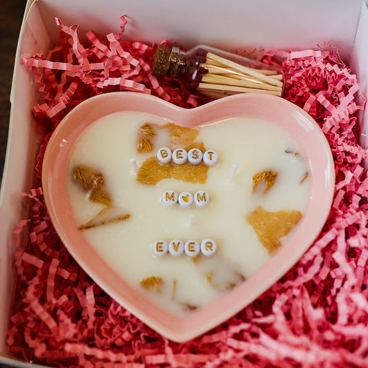 Best Mom Ever – Heart Candle Gift Box