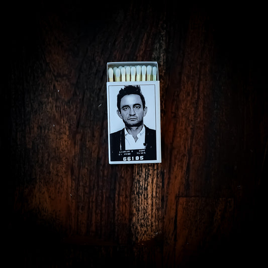 Johnny Cash Mugshot Matchbox – Decorative Matches