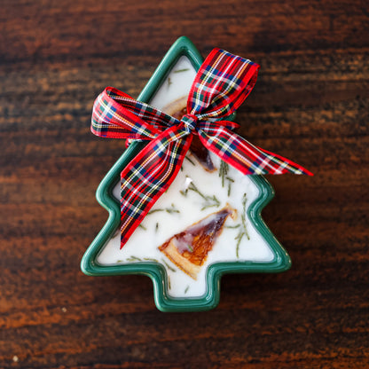 Mini Ceramic Christmas Tree Candle