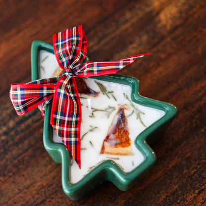 Mini Ceramic Christmas Tree Candle