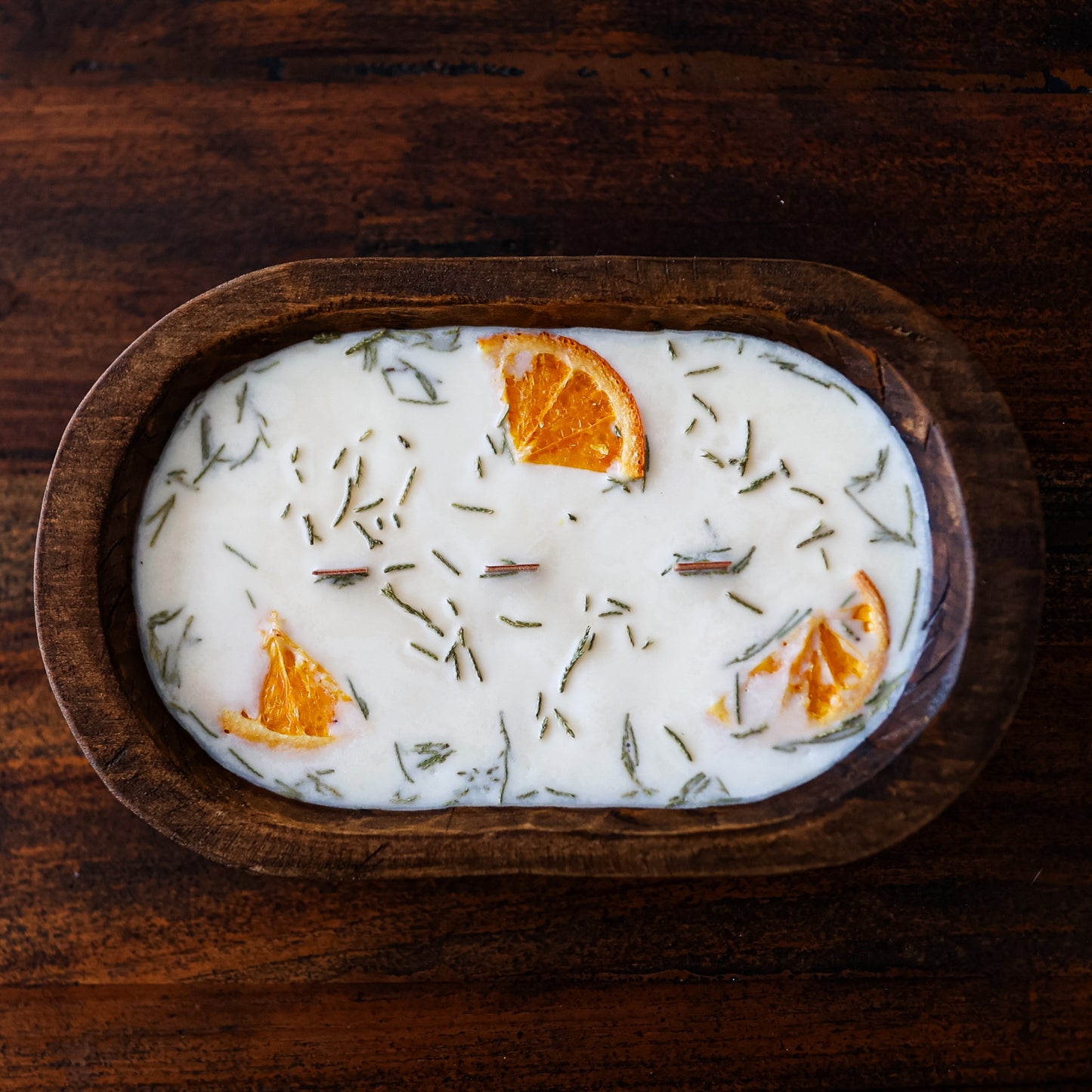 Rustic Doughbowl Candle with Wood Wicks