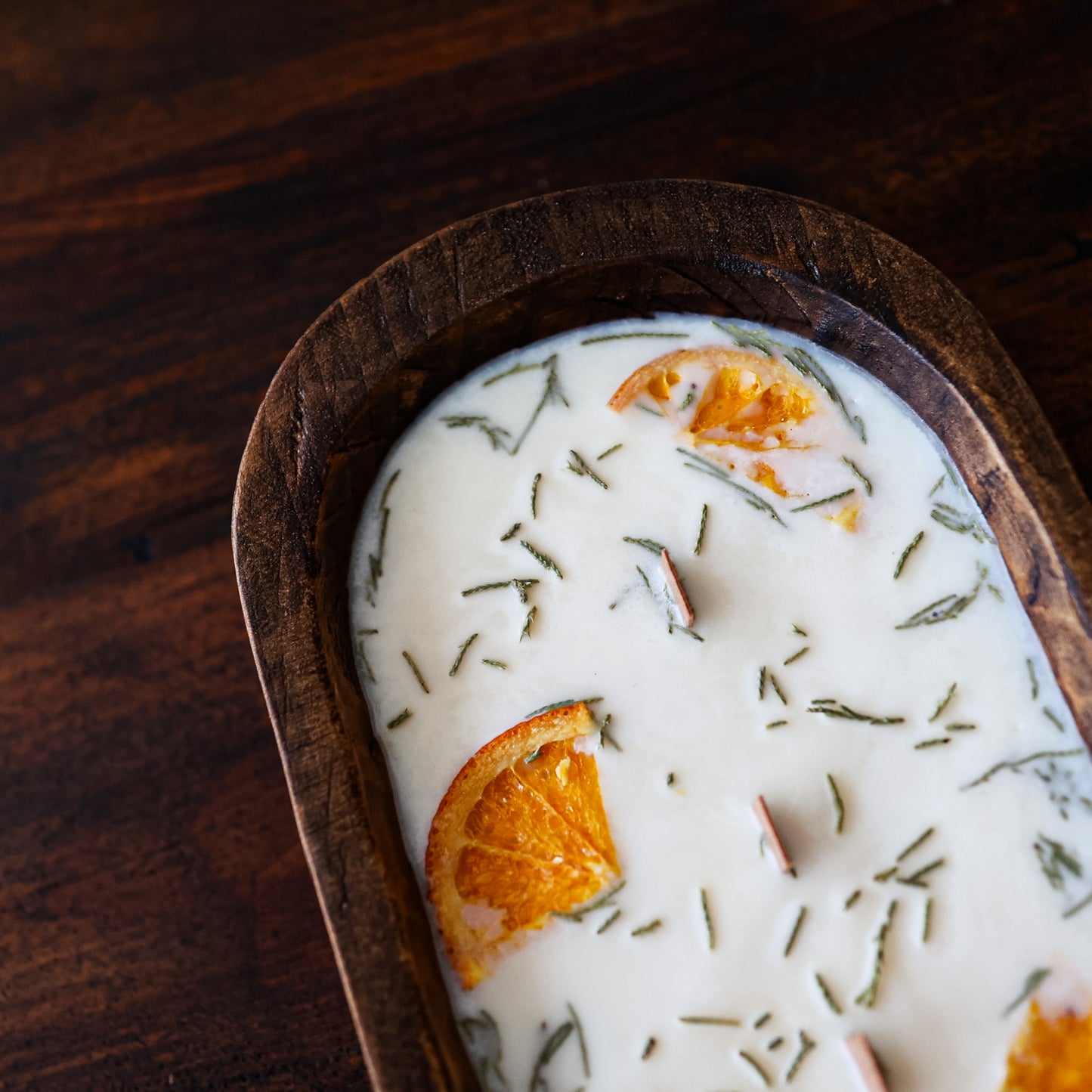 Rustic Doughbowl Candle with Wood Wicks
