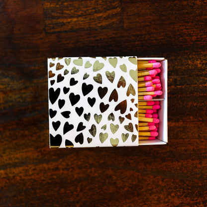 Gold Heart Matchbox