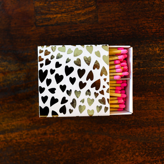 Gold Heart Matchbox
