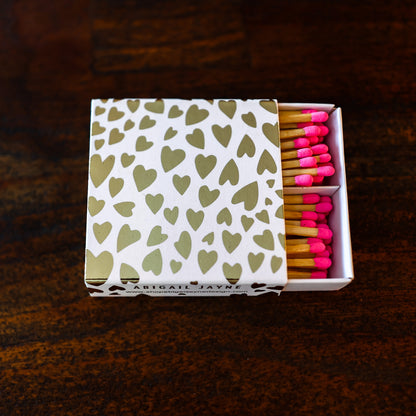 Gold Heart Matchbox