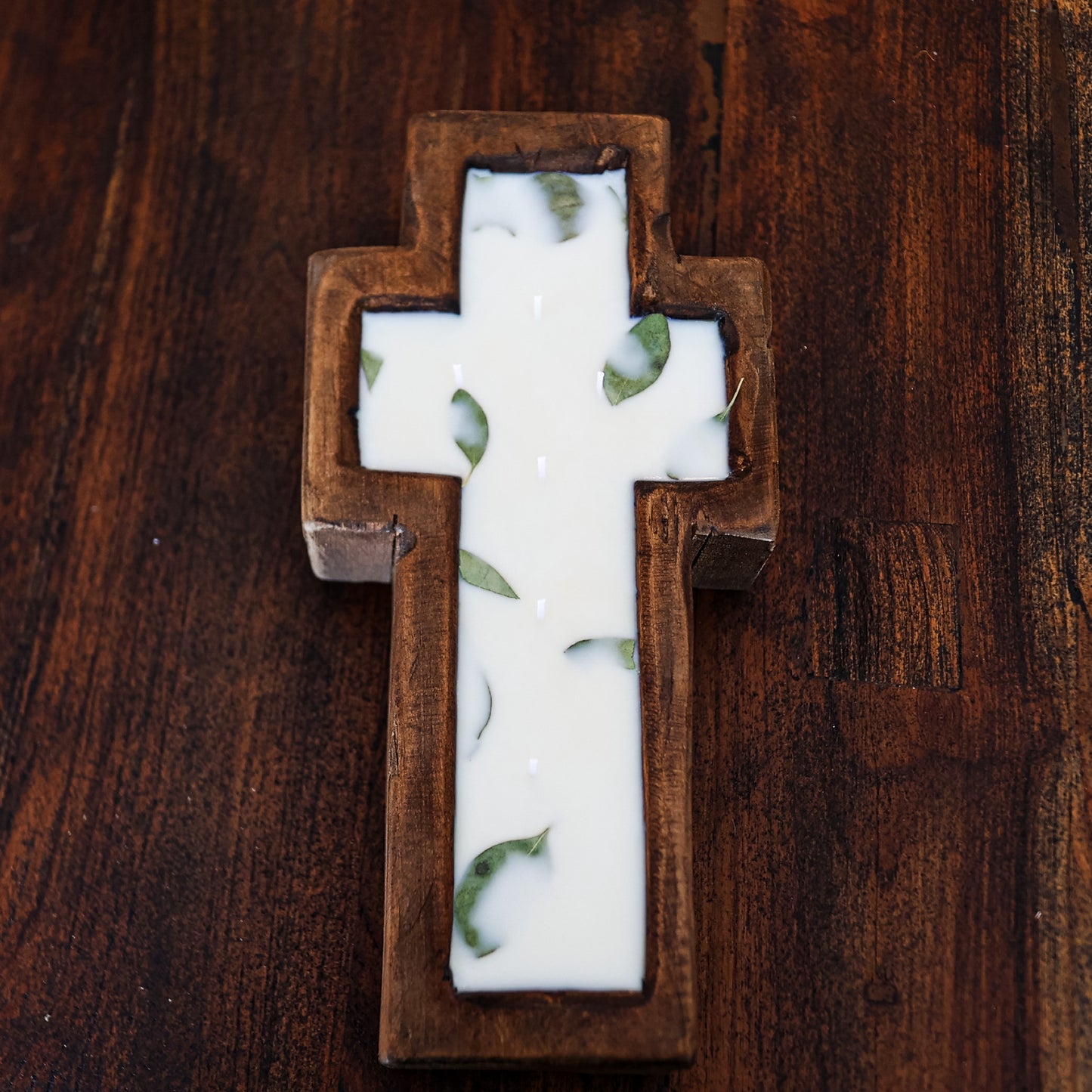 Cross Doughbowl Candle