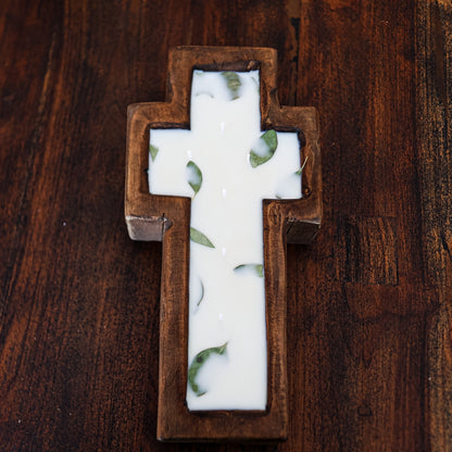Cross Doughbowl Candle