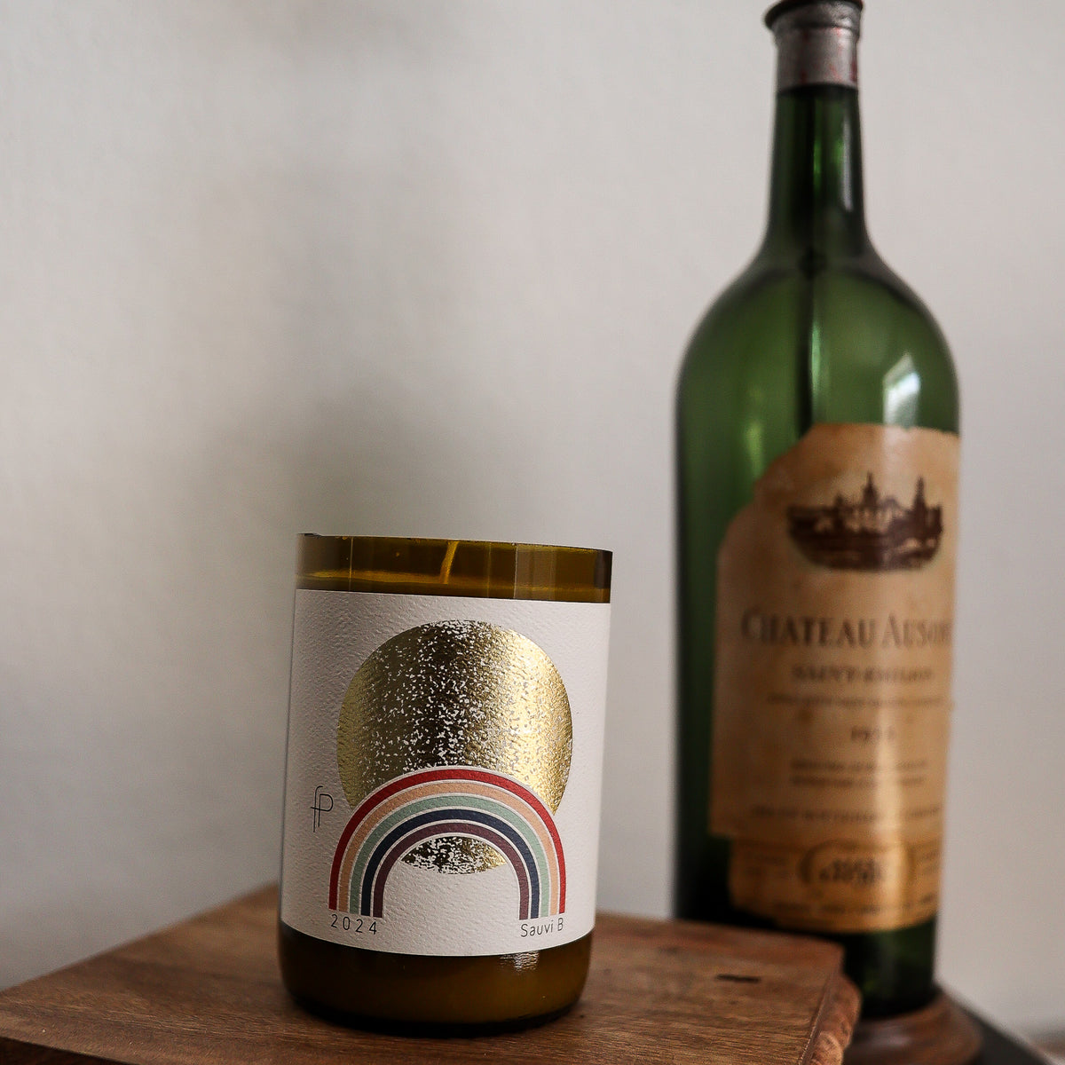 Urban Cowboy | Repurposed Wine Bottle Candle