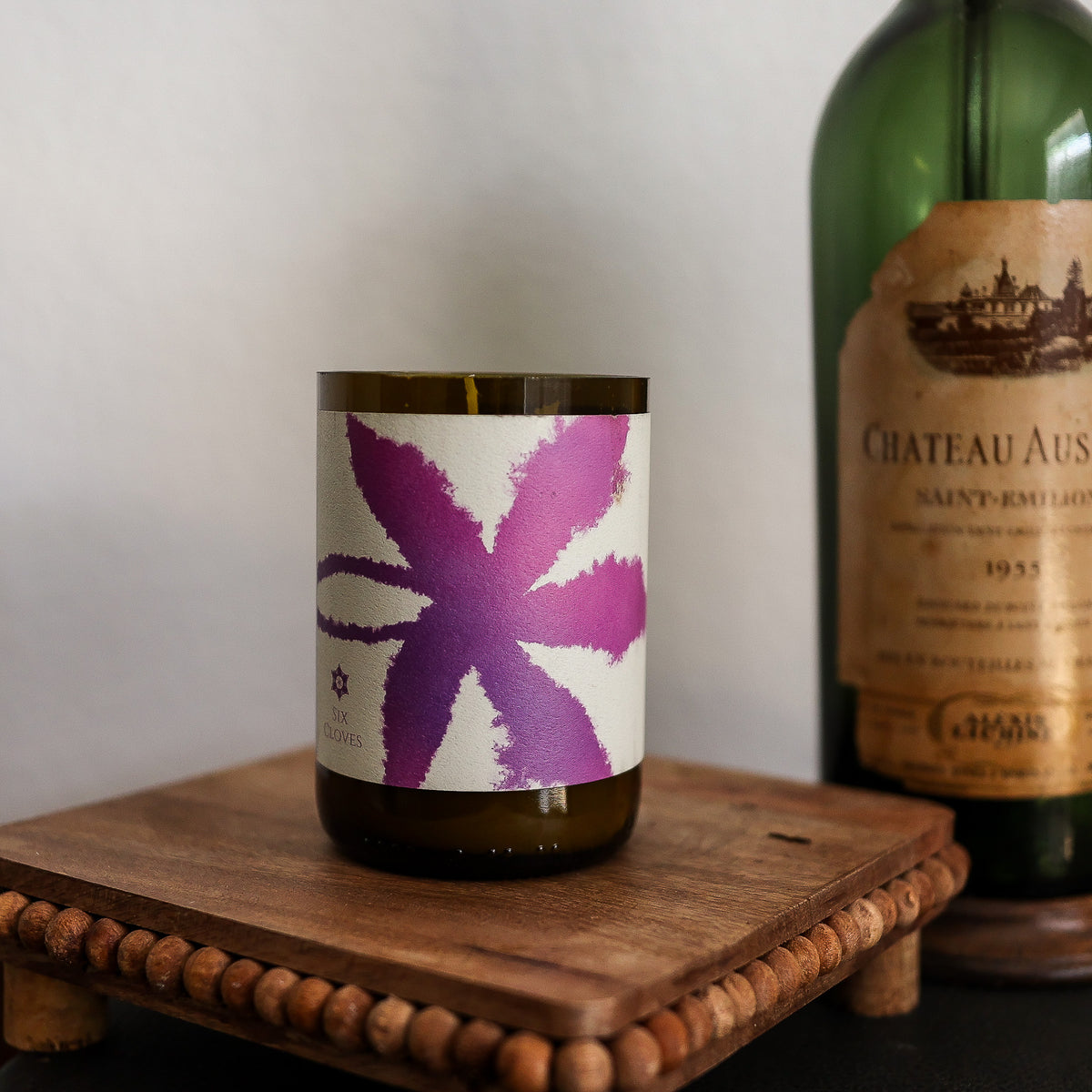 Lemon & Lavender | Repurposed Wine Bottle Candle