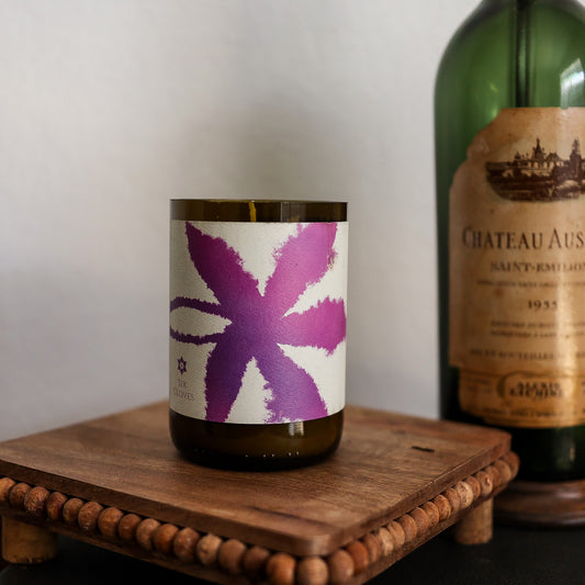 Lemon & Lavender | Repurposed Wine Bottle Candle