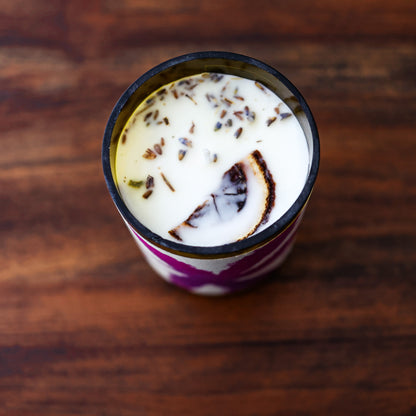 Lemon & Lavender | Repurposed Wine Bottle Candle