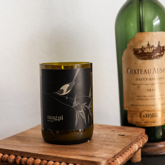 Cashmere Musk | Repurposed Wine Bottle Candle