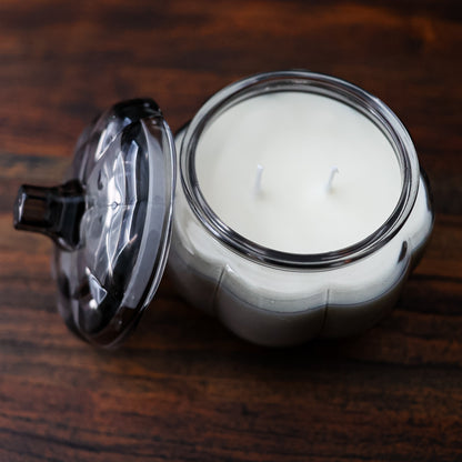 Black Glass Pumpkin Soy Candle