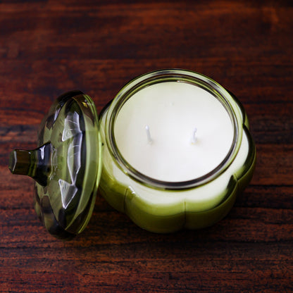 Olive Glass Pumpkin Soy Candle