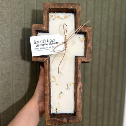 Cross Doughbowl Candle