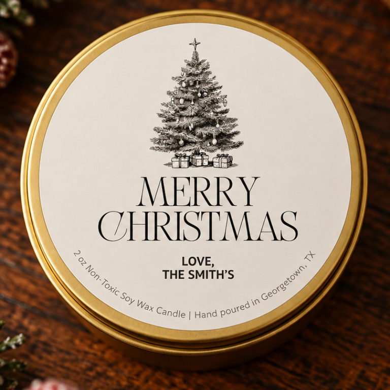 Classic Christmas Tree Candle Favors – Set of 10