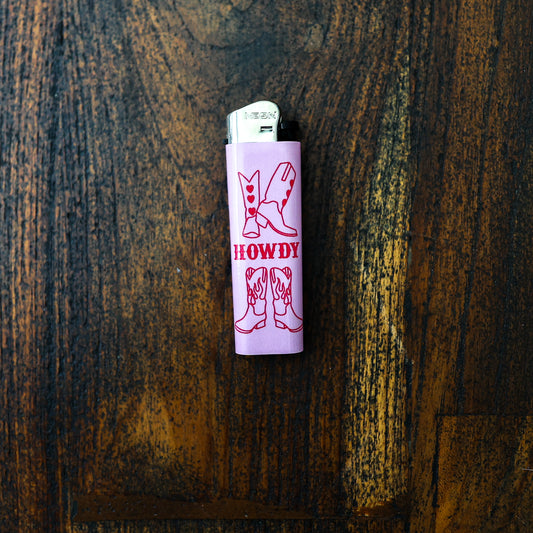 Howdy Cowboy Boots Pink Lighter