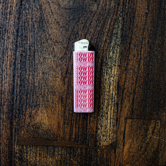 Cute Howdy Pink Lighter