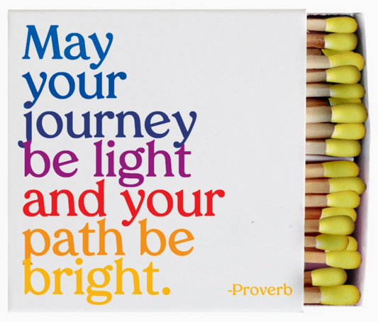 May Your Journey Be Light and Your Path the Light Matchbox
