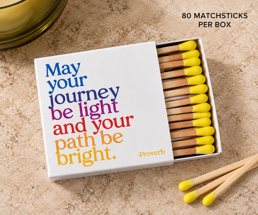 May Your Journey Be Light and Your Path the Light Matchbox