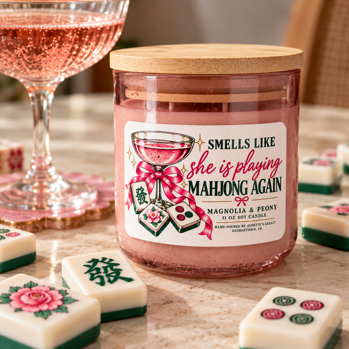 Smells Like She Is Playing Mahjong Again Candle