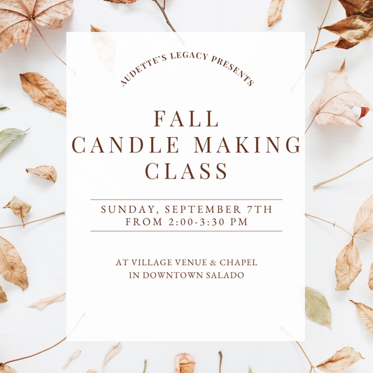 Fall Candle Making Class at Village Venue in Salado